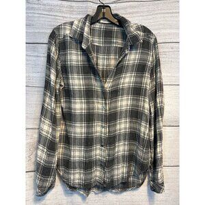 Bella Dahl High Desert Plaid Button-Up Shirt M